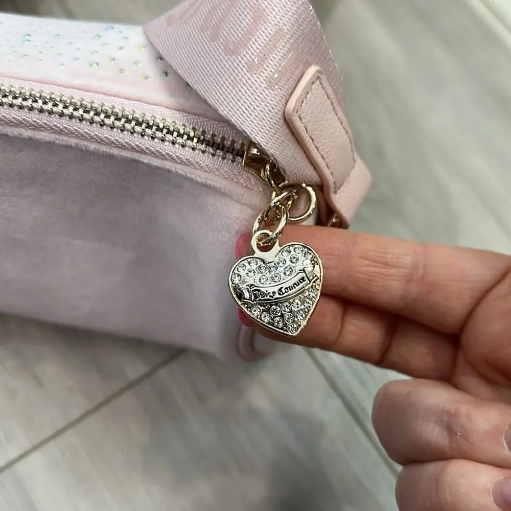 Juicy couture let it shine rhinestone barrel role bag pink